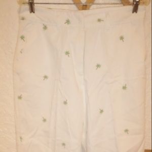 Chadwicks Palm Tree Print Cotton Pants Size 12